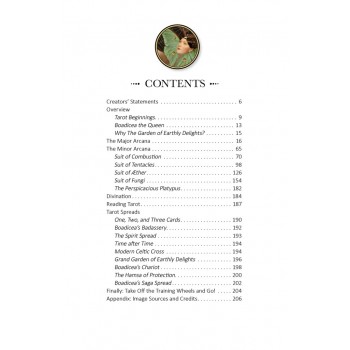 Boadicea's Tarot of Earthly Delights kortos Schiffer Publishing